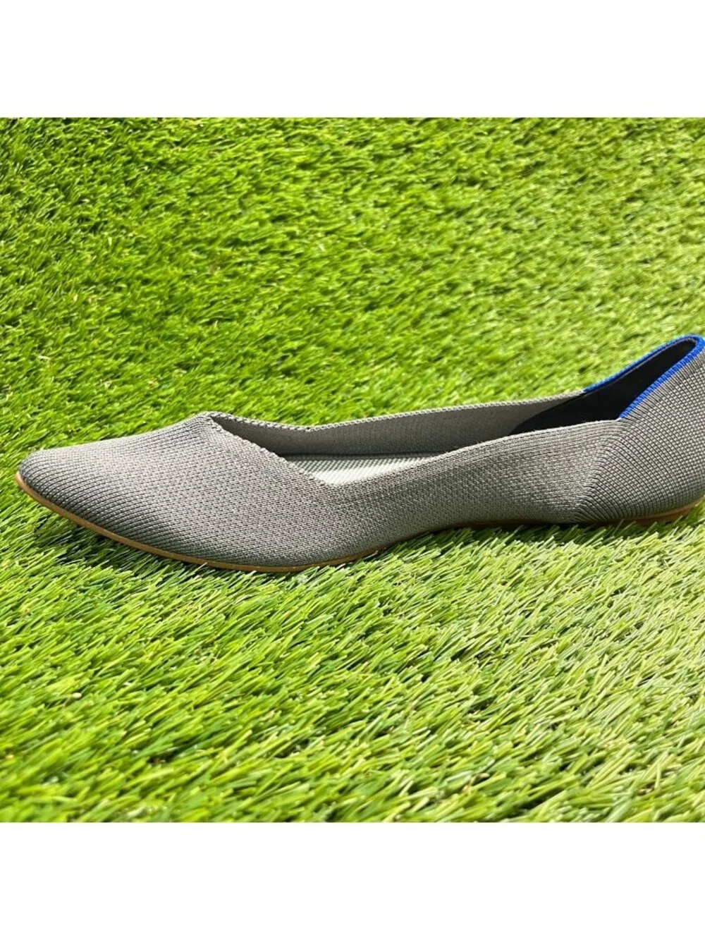 Rothy's The Point Womens Size 10 Gray Casual Classic Slip On Ballet Flats Shoes